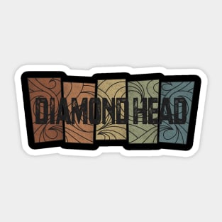 Diamond Head Retro Pattern Sticker